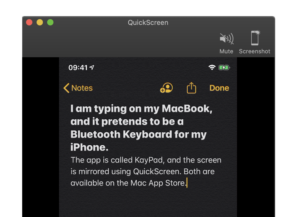 KeyPad x QuickScreen