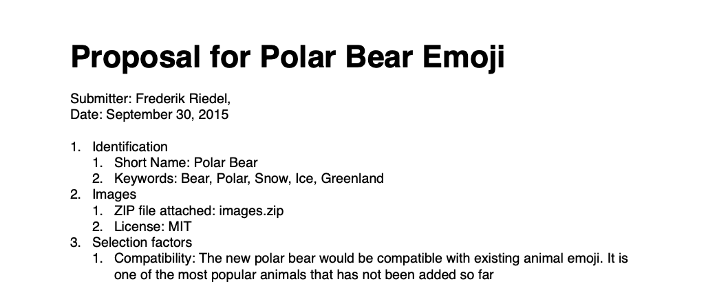 Polar Bear Emoji Proposal