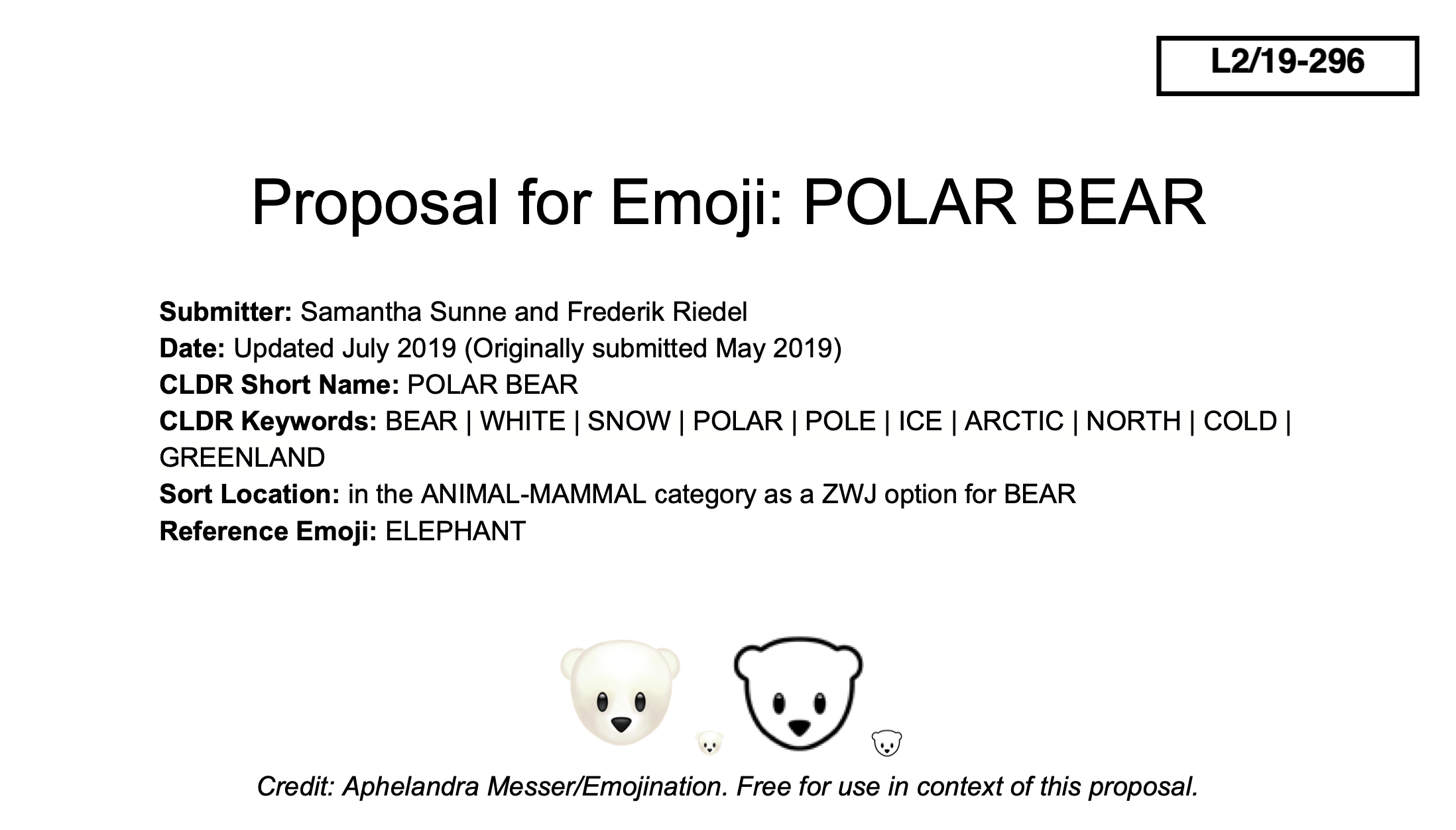 Polar Bear Emoji Proposal